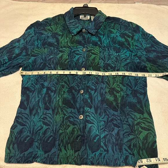 Chico’s Design Women’s Jean Style Jacket | Blue Teal Green ‎| Size 2 | US Large - Picture 7 of 9